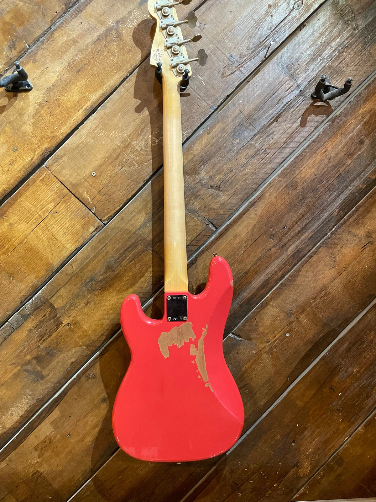 Fender Custom Shop Pino Palladino Signature Precision Bass, Journeyman Fiesta Red over Desert Sand