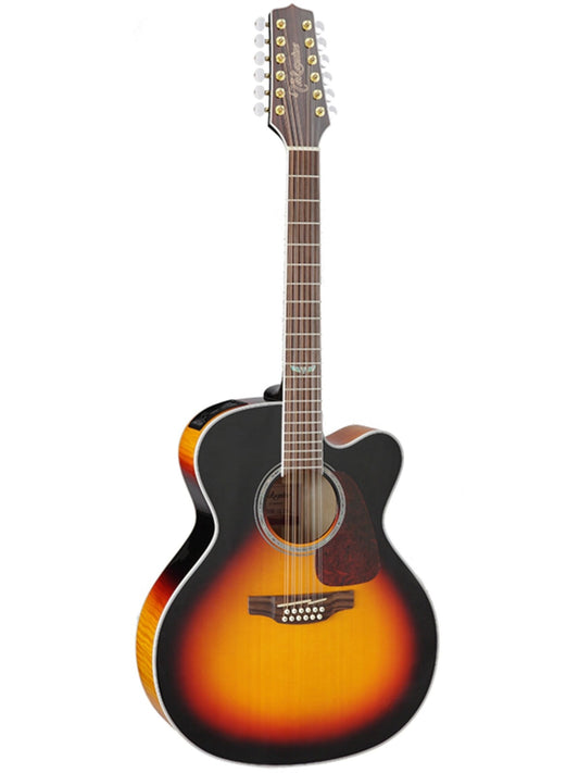 Takamine GJ72CE-12 12 String Acoustic Guitar, Brown Sunburst